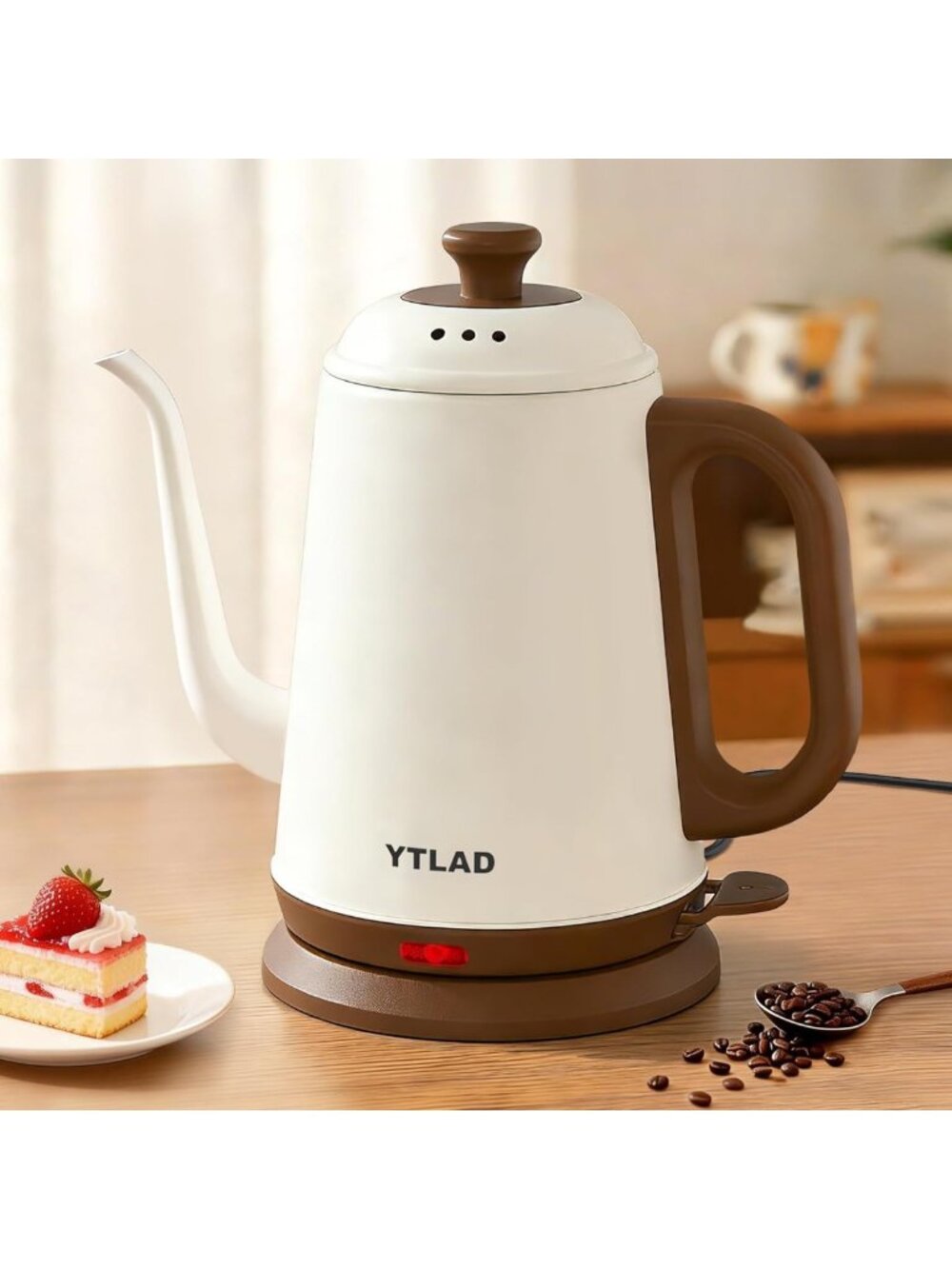 1L Gooseneck Electric Kettle - Fast Boiling, Stainless Steel, Auto Shut-Off
